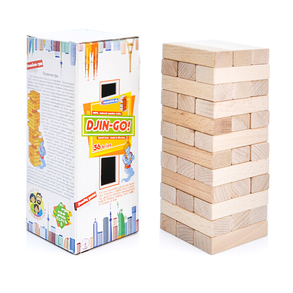 Joc de masă “Jin GO” jenga din 36 blocuri de lemn