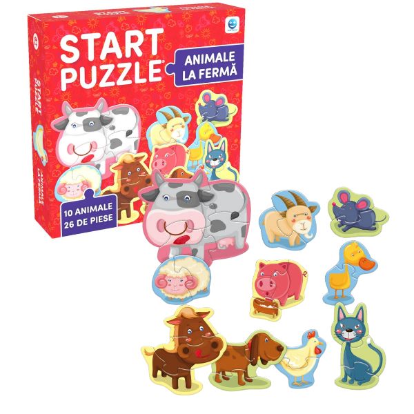 Puzzle “Animale la fermă”, (ro), Smile Games
