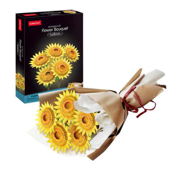3D puzzle “Buchet de flori – Floarea-soarelui”, 180 elem.
