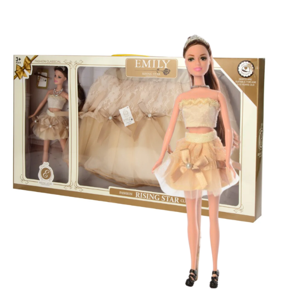 Set de joc: păpușa “EMILY” + fustă pentru copil