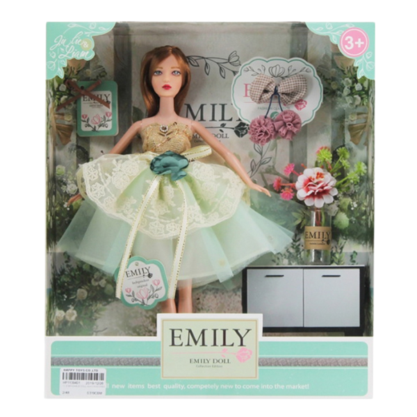 Păpușa Emily cu agrafă și accesorii