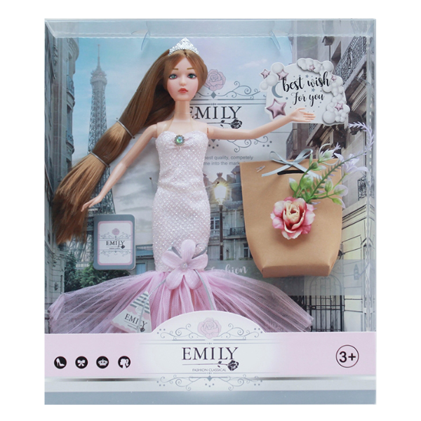Păpușa Emily “Seria fină cu flori si accesorii”
