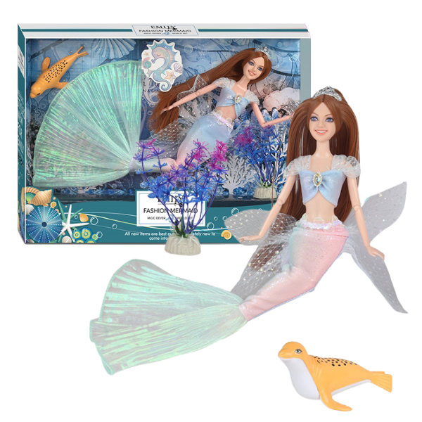 Păpușa Emily “Sirena cu animaluț de companie de mare”
