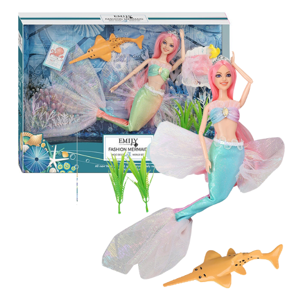 Păpușa Emily “Sirena cu animaluț de companie de mare”