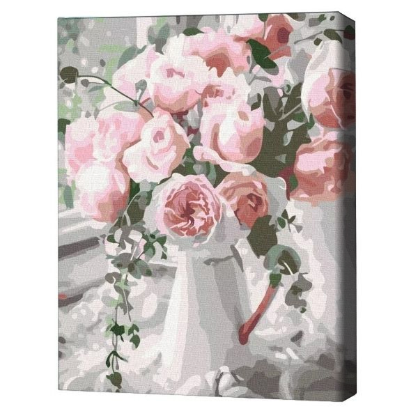 Pictură pe numere 30*40 сm (fără cutie) – Buchet de trandafiri delicați