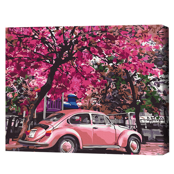 Pictură pe numere 30*40 сm (fără cutie) – Parcare înflorită