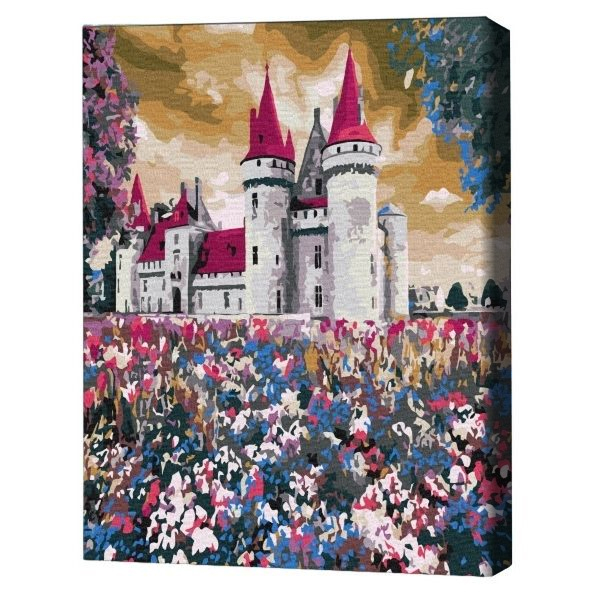 Pictură pe numere 30х40 сm (fără cutie) – Castel printre flori sălbatice