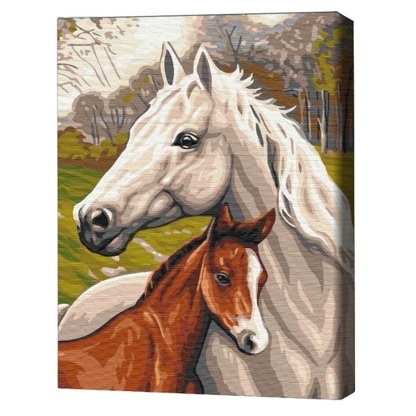 Pictură pe numere 30*40 сm (fără cutie) – Cai nobili (Копировать)