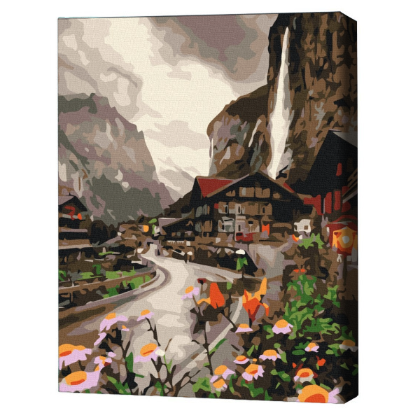 Pictură pe numere 30*40 сm (fără cutie) – Un oraș din Elveția
