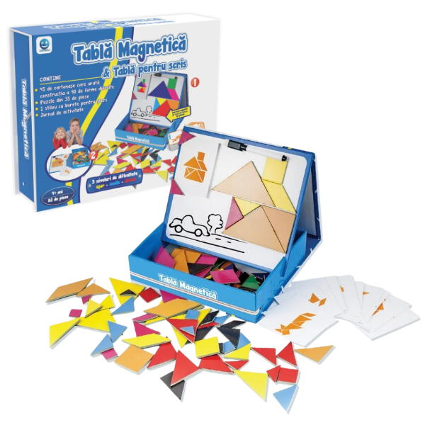 Joc educativ 2 în 1 “Tablă magnetică și tablă pentru scris”, ro.