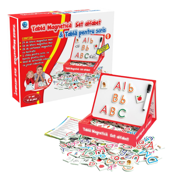 Joc educativ “Alfabetul pe tablă magnetică”, (ro), Smile Games