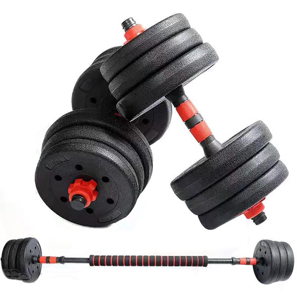 Set gantere și halteră reglabile, 20 kg total, 2 x 10 kg
