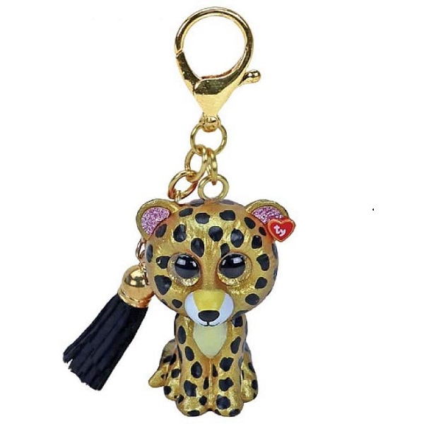Breloc – Leopard Sterling 10 cm (Mini boo clip)