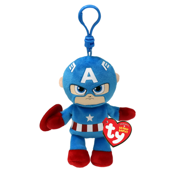 Breloc – Căpitan America 12 cm (Beanie Babies Clip)