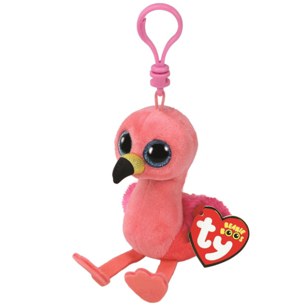 Breloc – Flamingo roz Gilda 12 cm (Beanie boos clip)