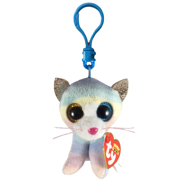 Breloc – Pisicuță multicolor HEATHER 12 cm (Beanie Boos clip)