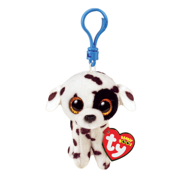 Breloc – Cățelușul LUTHER 12 cm (Beanie babies clip)