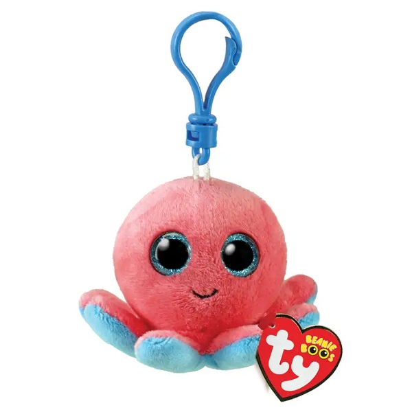 Breloc – Caracatiță coral Sheldon 8,5 cm (Beanie boos clip)