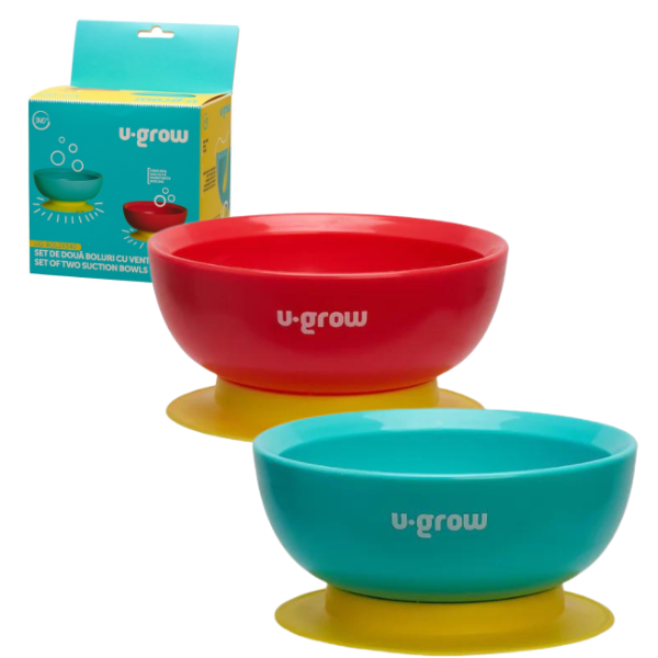 Set 2 Boluri cu Ventuză, 340 ml, U-Grow