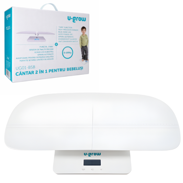 Cântar 2 în 1 pentru bebeluși “U-Grow: funcție Bluetooth”