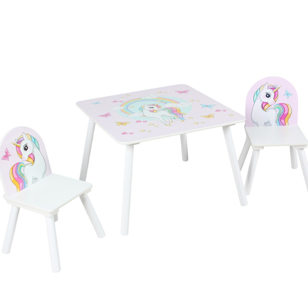 Setul 2 scaune și măsuță “Unicorns U-Grow”