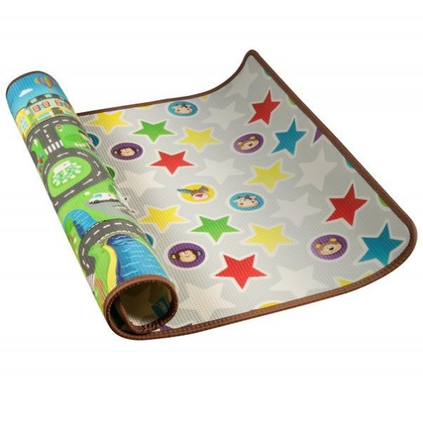 Covoras educativ cu 2 fete, 160 x 120 x 1 cm