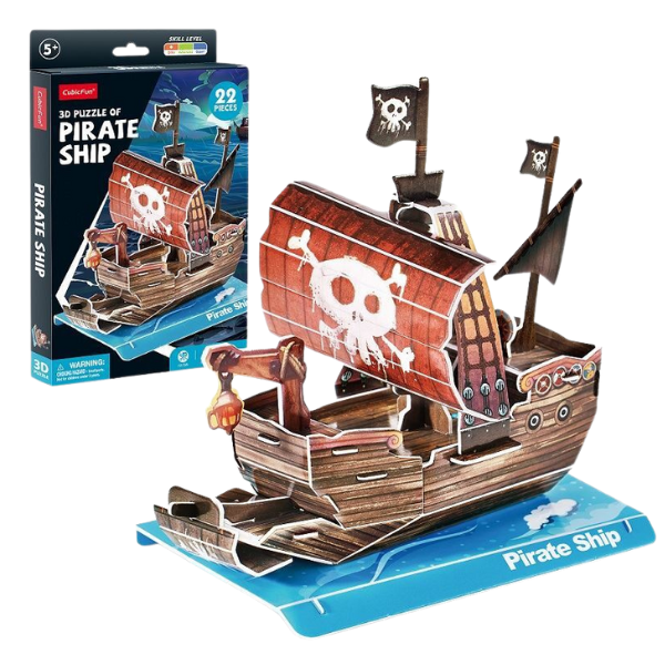 3D puzzle Nava Piratului, 22 elemente