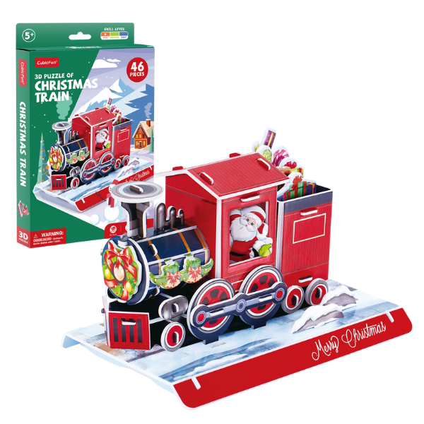 3D puzzle “Trenul de Crăciun”, 46 elem.