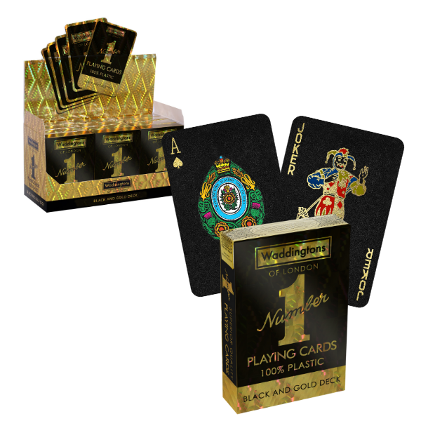 Cărţi de joc Waddingtons No. 1 “Black And Gold Deck”