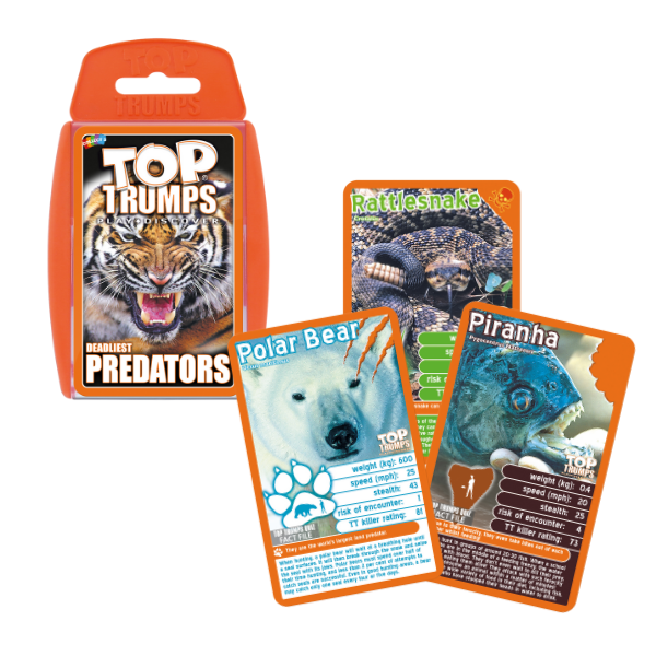 Joc de masă Top Trumps “Prădători” (en)