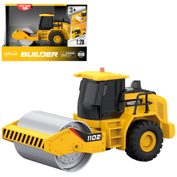 1:20 Mașină “Cilindru compactor” cu fricțiune (lumini /sunete)