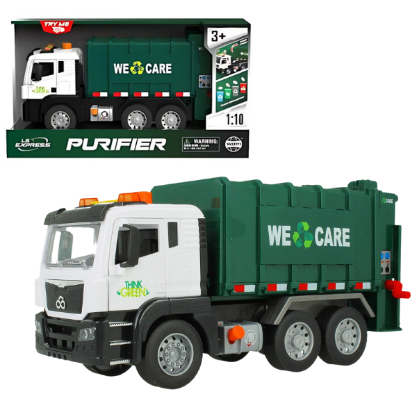 1:10 Camion de gunoi cu inerție (lumină / sunet)