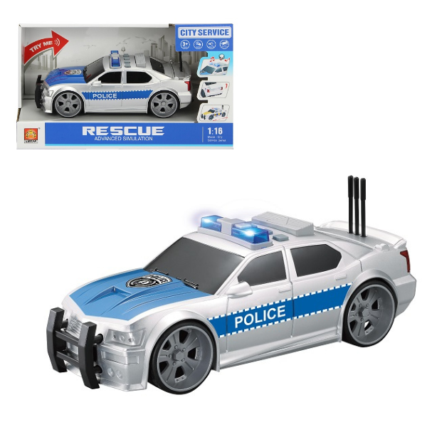 1:16 Mașină de Poliție cu inerție (lumină / sunet)
