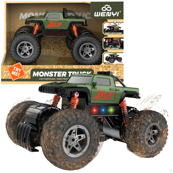 1:12 Monster Truck cu inerție (lumină/sunet)