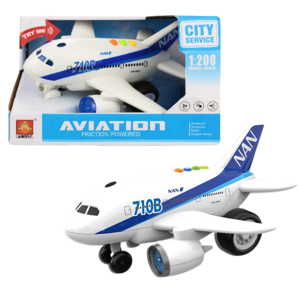 1:200 Avion cu inertie “Planebus 710B” (lumina/sunet)