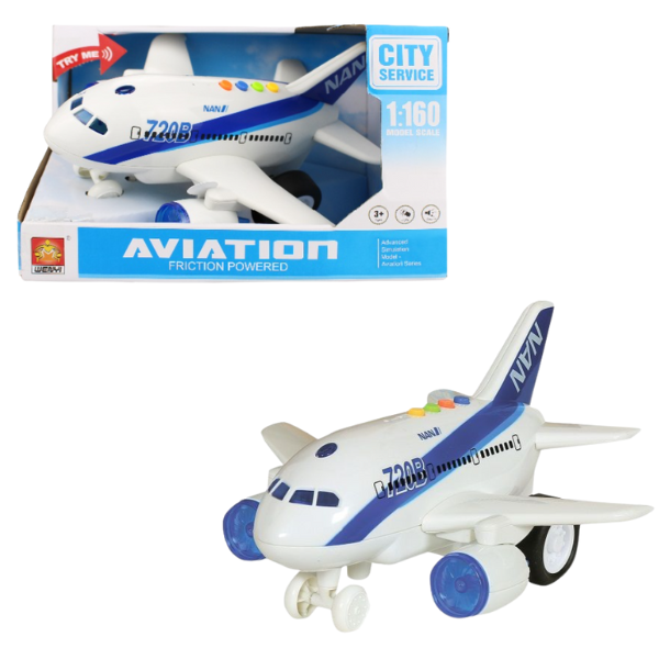 1:160 Avion cu inertie “Planebus 720B” (lumina/sunet)