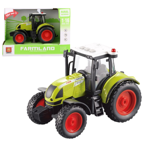 1:16 Tractor cu fricțiune „Farmland” (lumina/sunet)