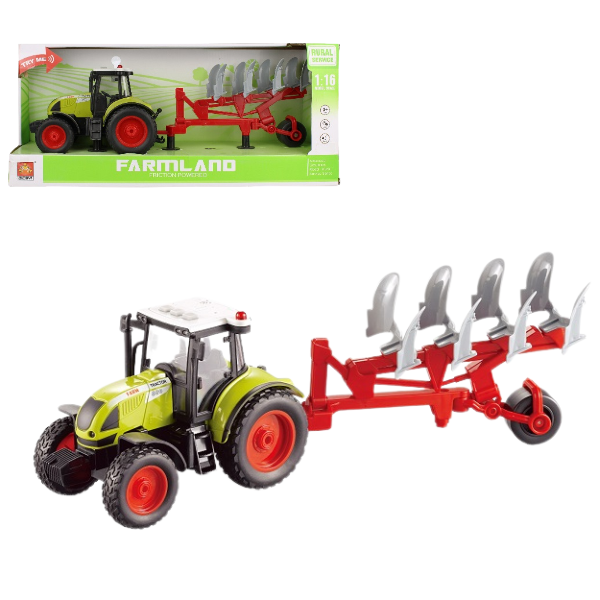 1:16 Tractor cu fricțiune „Farmland” (lumina/sunet)