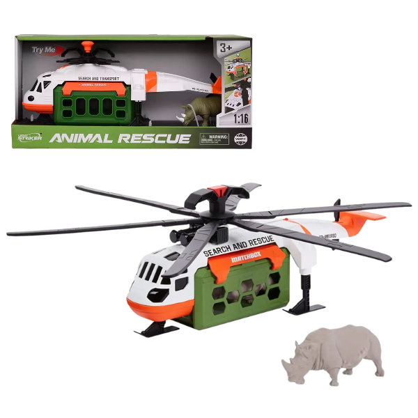 1:16 Elicopter inerțial “Salvarea animalelor” (lumină/sunet)