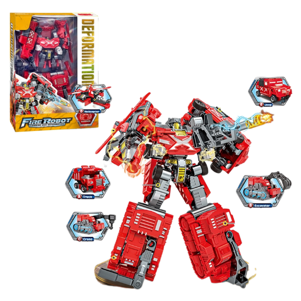 Robot transformer 5 în 1 “Robot de foc”