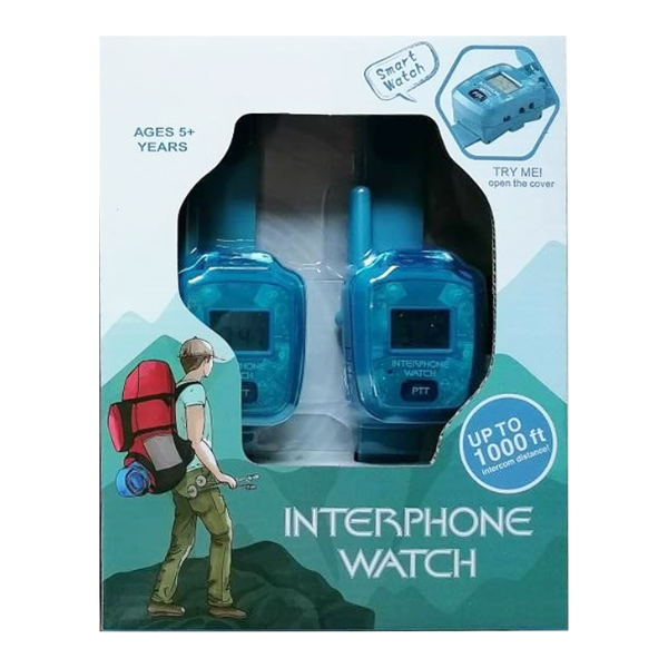 Ceas electronic cu stație radio pentru copii „Walkie Talkie”, 2 culori